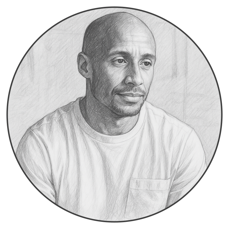 Pencil portrait of Vincent Hunt
